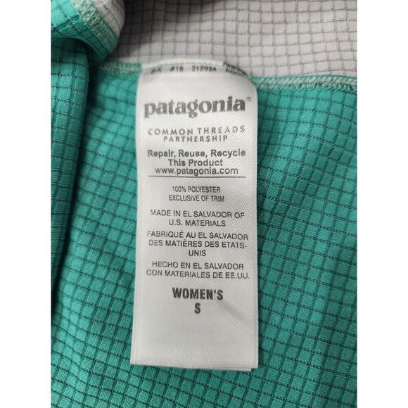 Patagonia Women’s‎ Capilene Baselayer Mid-weight 1/2 Zip Top Green Outdoor Sz  S - Picture 7 of 10